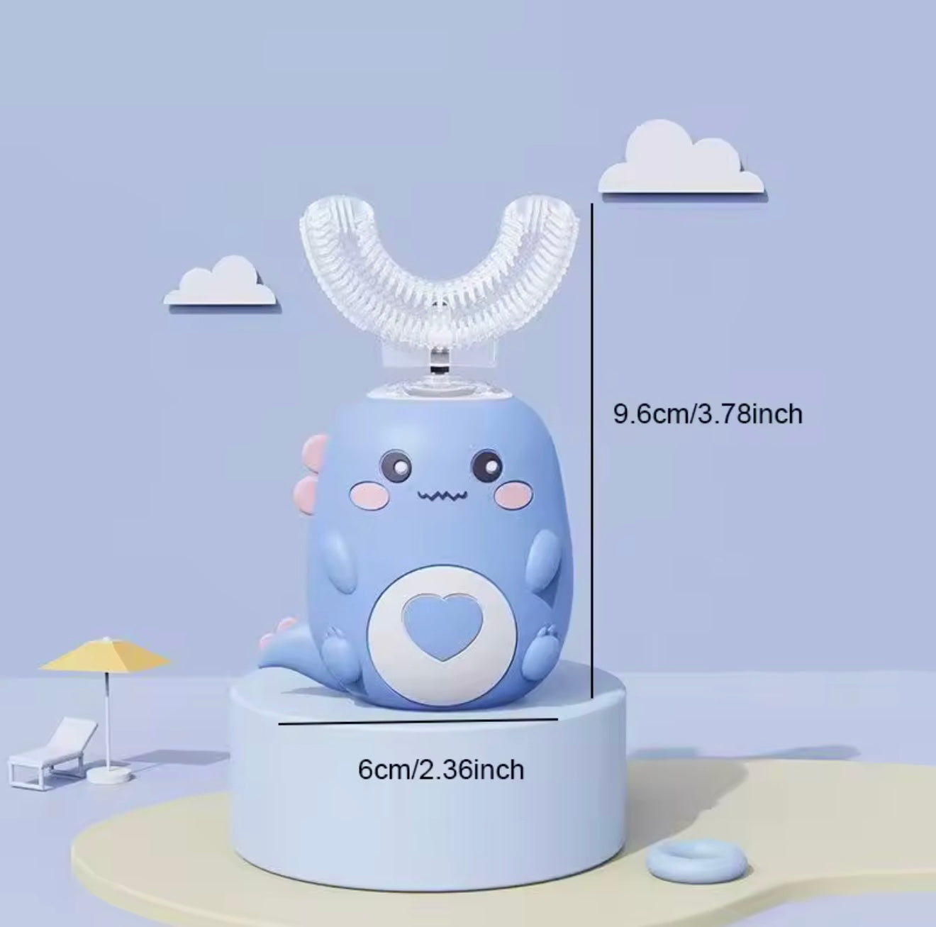 Sonic U-Shaped Kids Toothbrush – 360° Rechargeable