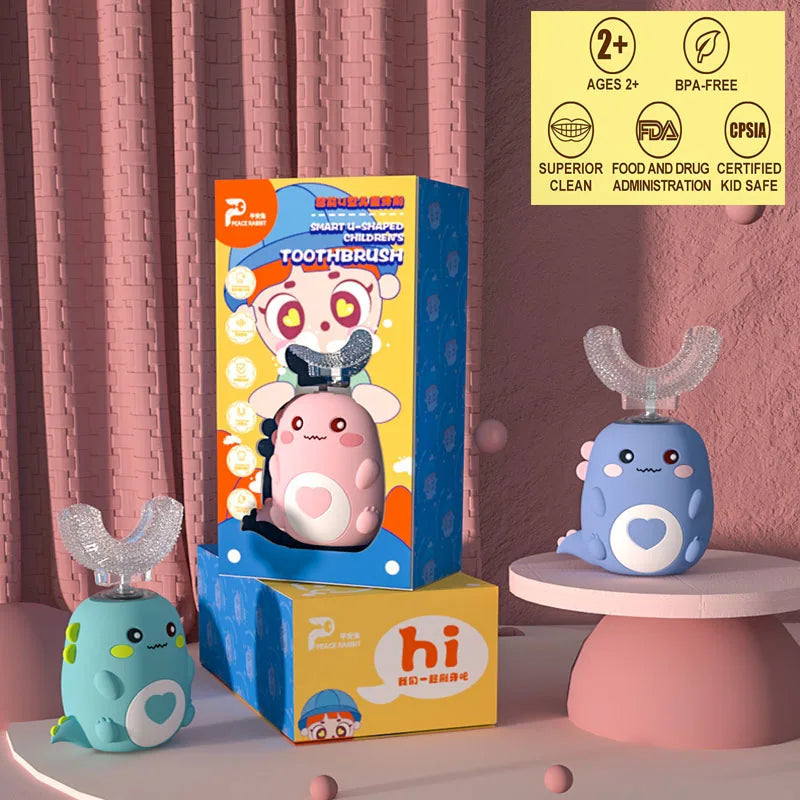 Sonic U-Shaped Kids Toothbrush – 360° Rechargeable