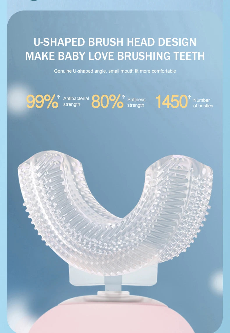 Sonic U-Shaped Kids Toothbrush – 360° Rechargeable
